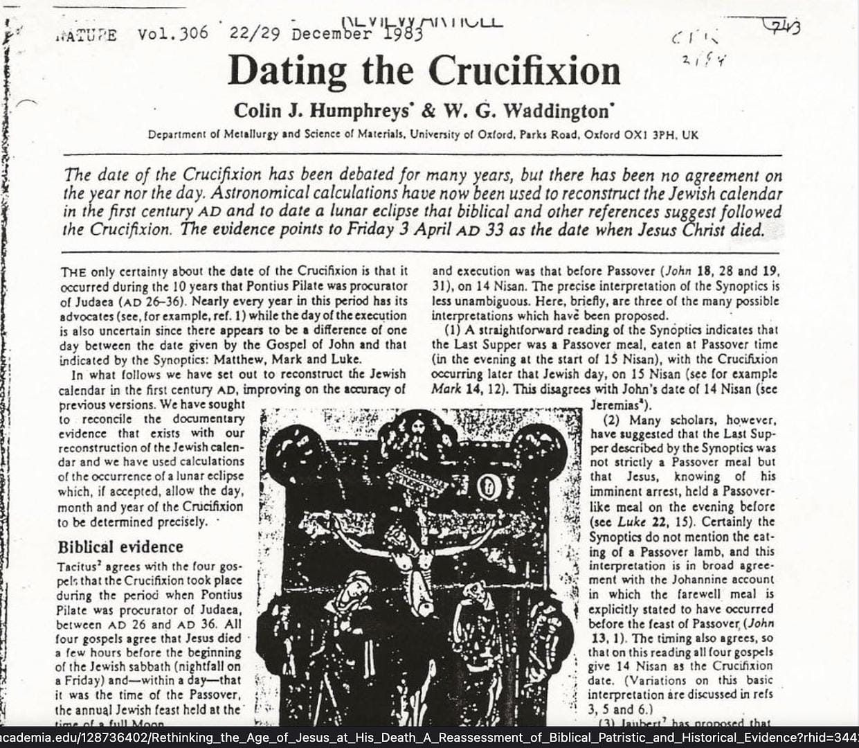 Did NASA Accidentally Prove the Death of Jesus?